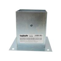 TOPTRADE post foot with square base, 100 x 120mm, galvanized (1)