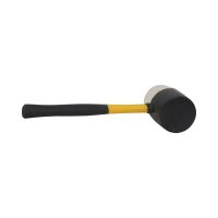 TOPTRADE rubber hammer, black/white, fiberglass handle,O 55 mm / 450 g, profi (5)