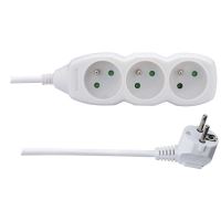 extension cord, white, 3 sockets without switch, 1.5 m, ~ 250 V / 10 A