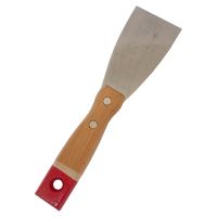 spatula,stainless,wooden -riveted handle,80 mm,profi