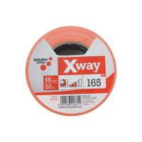 construction tape, fabric, X-WAY, orange, 48 mm x 50 m