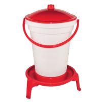plastic bucket drinker, on a base, with a float, for poultry, 24,0 L