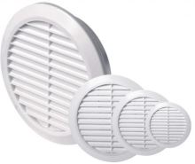 ventilation grille, plastic, round, O 180 / 150 mm