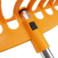 TOPTRADE standard rake, "Multiclick", plastic, without handle, 11 teeth, 41 x 8 cm (4)