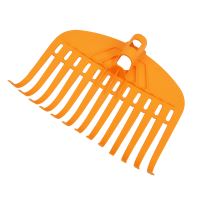 TOPTRADE garden rake, "Multiclick", plastic, without handle, 13 teeth, 24 x 18 cm (2)