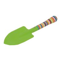 TOPTRADE children garden tool 3pcs/set, shovel, spade, rake, green metal head, 3 pcs (5)
