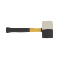 TOPTRADE rubber hammer, black/white, fiberglass handle,O 55 mm / 450 g, profi (4)