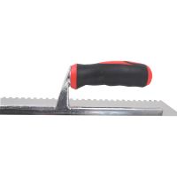 TOPTRADE stainless steel trowel, with rubberized handle, 6 mm teeth, 360 x 120 mm, profi (7)