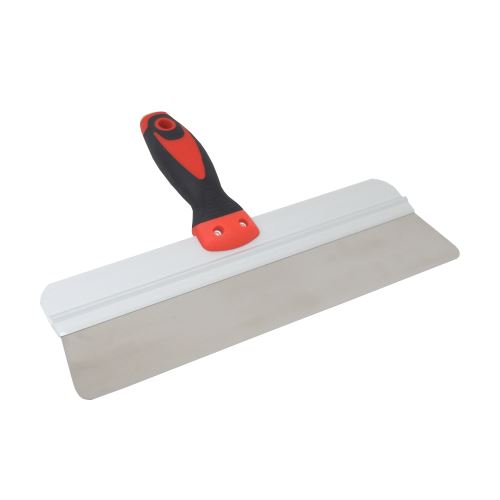 TOPTRADE stainless steel scraper, round edges, dural frame, 350 mm