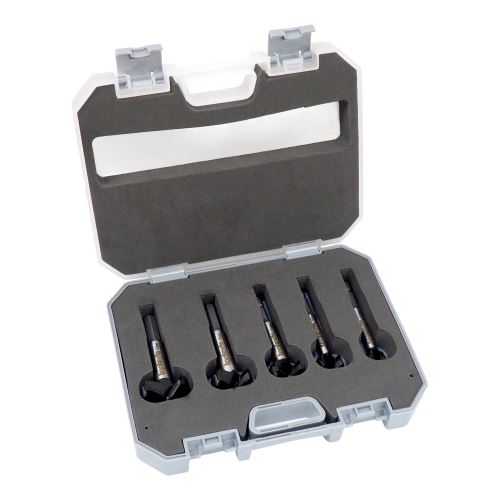 TOPTRADE forstner bit, with SK blades, 15 - 35 mm, set of 5 pieces