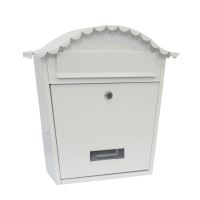 mail box,metal,door,nameplate, front basket, round roof, 370 x 364 x 134 mm