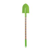 TOPTRADE children garden tool - spade, green metal head, rainbow long handle, 73cm (1)
