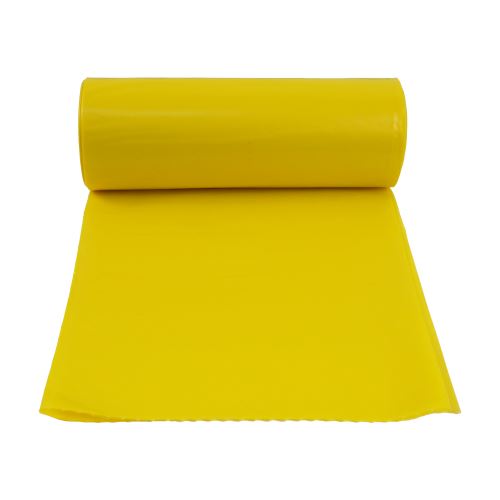 TOPTRADE recycling waste bag, yellow, package 8 pcs, 40 µm, 120 l