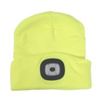 LED cap, size L, with LED light, yellow