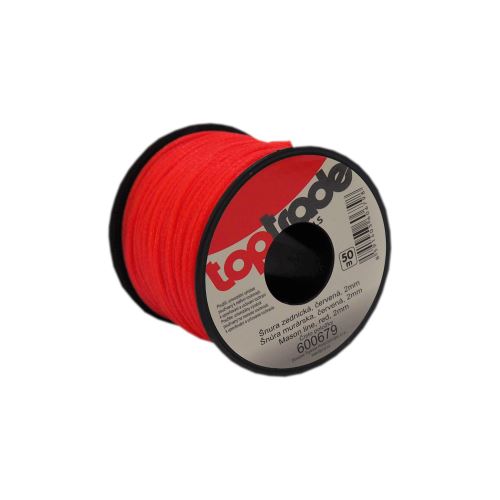 TOPTRADE mason's cord, PE, 2 mm x 50 m, red