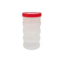 plastic box, screw-in with lid, 5 cases,O 95 x 210 mm