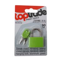 TOPTRADE padlock, green, 30 mm (1)