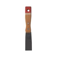 TOPTRADE spatula,stainless,wooden -riveted handle,30 mm,profi