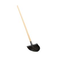 TOPTRADE heart shovel, hammer finish, straight shaft