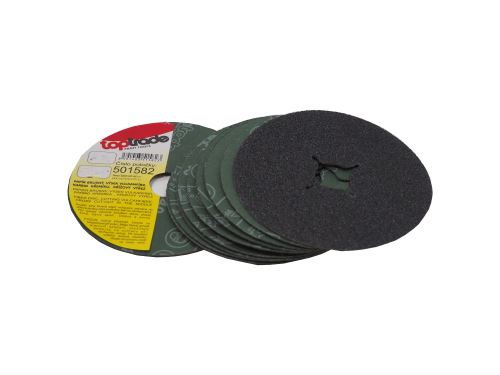 TOPTRADE papír brusný, výsek vulkanfíbr, SiC, křížový výřez, zr. 60, O 150 mm, sada 10 ks