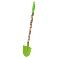 children garden tool - spade, green metal head, rainbow long handle, 73cm