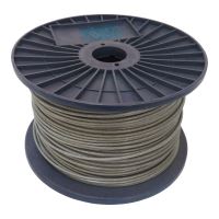 TOPTRADE steel rope, zinc, PVC waterproof sleeving, on the reel, 7x7 wires , O4/5mmx75m