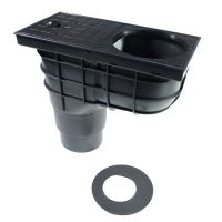 sewer drain, plastic, flow 390 l / 530 l / min., with a bottom outlet O 110/125 mm