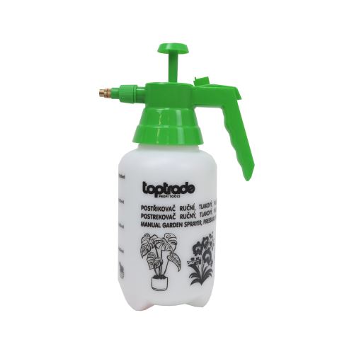 TOPTRADE plastic sprayer, manual, pressure, 1.0 l