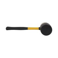 TOPTRADE rubber hammer, black/white, fiberglass handle,O 55 mm / 450 g, profi (8)