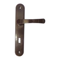 ALU door handle, brown, key - hole,72 mm
