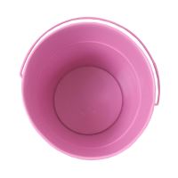 TOPTRADE children garden tool - metal bucket, pink colour, 1,2L (4)