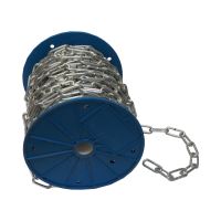 TOPTRADE chain untested, long eye, on the reel, 8 mm x 15 m