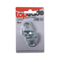 TOPTRADE wire rope clip, galvanized, 2 pcs/set, 6 mm (5)