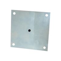 TOPTRADE post foot with square base, 100 x 100mm, galvanized (6)