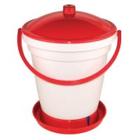 plastic bucket drinker, with a float, for chicken, 18,0L