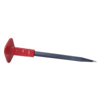 locksmith&#39;s chisel with rubber handle, flat,  500mm