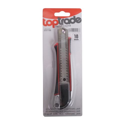 TOPTRADE breaking knife, ALU, rubberized, 18 mm, professional (2)