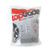 TOPTRADE leveling retaining clip, th. 1mm, leveling height 3 - 12mm / 100pcs (1)