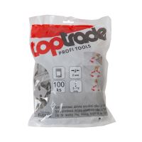 TOPTRADE leveling retaining clip, th. 2mm, leveling height 3 - 12mm / 100pcs (6)