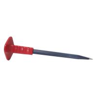 locksmith&#39;s chisel with rubber handle, flat, 250mm