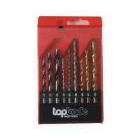 TOPTRADE standard drill, for wood, metal, concrete, 9pcs/set (2)