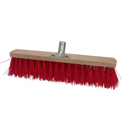 TOPTRADE road brush, wooden, hard, 400 x 50 mm