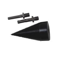 TOPTRADE wood splitting screw, 2 x adaptor 65 mm, SDS+ and hexagon, 50 x 102 mm (9)