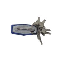 TOPTRADE padlock, blue, 5 keys, 40 mm (5)