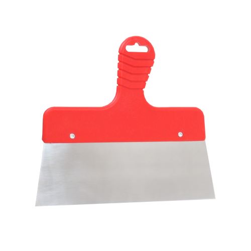 TOPTRADE stainless steel scraper, wide, plastic handle, 250 mm