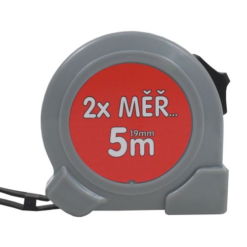 TOPTRADE tape measure, "2x MĚŘ...", single brake, 19 mm x 5 m (7)