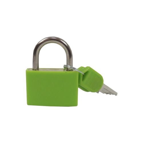 TOPTRADE padlock, green, 30 mm