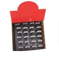 TOPTRADE break-off knife, aluminum, in sales carton, set of 24 pcs., 18 mm (1)