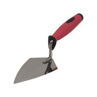 TOPTRADE stainless steel trowel, plastering, sharp,140x50mm