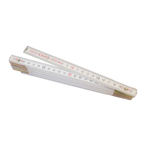 TOPTRADE folding meter,wood,white ,2 m,certificate (8)